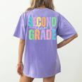 Second Grade Team Heart Teacher Student Back To School Girls Women's Comfort Colors T-Shirt Back Print Violet Second Grade Team Heart Teacher Student Back To School Girls Women's Comfort Colors T-Shirt Back Print Violet