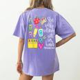 She Works Willingly With Her Hands Proverbs Daycare Teacher Men Women Women's Comfort Colors T-Shirt Back Print Violet She Works Willingly With Her Hands Proverbs Daycare Teacher Men Women Women's Comfort Colors T-Shirt Back Print Violet