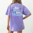 Shhh Just Use Visuals SPED Special Education Teacher Men Women Women's Comfort Colors T-Shirt Back Print Violet