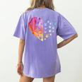 Sign Language Heart ASL For Deaf Teacher Women's Comfort Colors T-Shirt Back Print Violet Sign Language Heart ASL For Deaf Teacher Women's Comfort Colors T-Shirt Back Print Violet