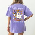 Silly Goose Teachers Club Cozy Fall Teacher Women's Comfort Colors T-Shirt Back Print Violet Silly Goose Teachers Club Cozy Fall Teacher Women's Comfort Colors T-Shirt Back Print Violet
