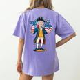Six Seven 6 7 7 6 George Washington Teacher American Women's Comfort Colors T-Shirt Back Print Violet