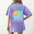 I Got Skills They'Re Multiplying Math Teacher Students Women's Comfort Colors T-Shirt Back Print Violet I Got Skills They'Re Multiplying Math Teacher Students Women's Comfort Colors T-Shirt Back Print Violet