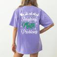 Sleighing Math Problem Xmas In Math Teacher Christmas Men Women Women's Comfort Colors T-Shirt Back Print Violet Sleighing Math Problem Xmas In Math Teacher Christmas Men Women Women's Comfort Colors T-Shirt Back Print Violet