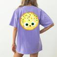 The Smart Cookie Good Egg Teacher Halloween Costume Food Women's Comfort Colors T-Shirt Back Print Violet