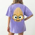 The Smart Seed Good Egg Teacher Halloween Costume Food Group Women's Comfort Colors T-Shirt Back Print Violet The Smart Seed Good Egg Teacher Halloween Costume Food Group Women's Comfort Colors T-Shirt Back Print Violet