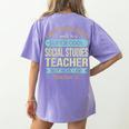 Social Studies Teacher Appreciation Men Women Women's Comfort Colors T-Shirt Back Print Violet Social Studies Teacher Appreciation Men Women Women's Comfort Colors T-Shirt Back Print Violet