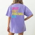 Sorry Can't Pickleball Bye Teacher Student Sport Women's Comfort Colors T-Shirt Back Print Violet