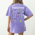 Space Alphabet Galaxy Astronaut Planets Student Teacher Women's Comfort Colors T-Shirt Back Print Violet Space Alphabet Galaxy Astronaut Planets Student Teacher Women's Comfort Colors T-Shirt Back Print Violet