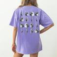 Space Science Student Teacher Leonard Moon Phases Men Women Kids Women's Comfort Colors T-Shirt Back Print Violet