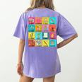 Spanish Teacher Back To School Maestra Dual Language Crew Women's Comfort Colors T-Shirt Back Print Violet Spanish Teacher Back To School Maestra Dual Language Crew Women's Comfort Colors T-Shirt Back Print Violet