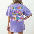 Spanish Teacher Bilingual Teacher Maestra Maestras Women's Comfort Colors T-Shirt Back Print Violet Spanish Teacher Bilingual Teacher Maestra Maestras Women's Comfort Colors T-Shirt Back Print Violet