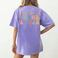 Spanish Teacher Groovy I'm Bilingual I Haha And Jaja Women's Comfort Colors T-Shirt Back Print Violet Spanish Teacher Groovy I'm Bilingual I Haha And Jaja Women's Comfort Colors T-Shirt Back Print Violet