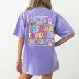 I Speak Toddler Back To School Teacher Women's Comfort Colors T-Shirt Back Print Violet I Speak Toddler Back To School Teacher Women's Comfort Colors T-Shirt Back Print Violet