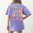 I Speak Toddler Teacher Pre-K Frist Day Back To School Women's Comfort Colors T-Shirt Back Print Violet I Speak Toddler Teacher Pre-K Frist Day Back To School Women's Comfort Colors T-Shirt Back Print Violet