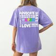 Special Education Advocate Love Support SPED Teacher Women's Comfort Colors T-Shirt Back Print Violet Special Education Advocate Love Support SPED Teacher Women's Comfort Colors T-Shirt Back Print Violet
