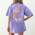 Special Education ASL Teacher Superpower DHH Teacher Women's Comfort Colors T-Shirt Back Print Violet