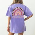 Special Education Shirt Teacher SPED Leopard Boho Rainbow Women's Comfort Colors T-Shirt Back Print Violet