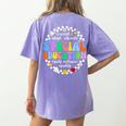Special Education Teacher SPED Squad Team Kids Men Groovy Women's Comfort Colors T-Shirt Back Print Violet