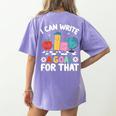 Special Education i Can Write a Goal For That Sped Teacher Women's Comfort Colors T-Shirt Back Print Violet
