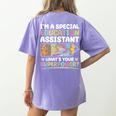 Special Educational Assistant And Sped Teacher Women's Comfort Colors T-Shirt Back Print Violet
