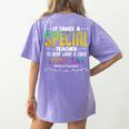 Special Teacher Daycare School Childcare Infant Teacher Women's Comfort Colors T-Shirt Back Print Violet