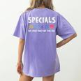 Specials The Best Part Of The Day Men Women Teacher Women's Comfort Colors T-Shirt Back Print Violet