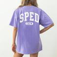 SPED Crew SPED Teacher Back To School For Women Men Women's Comfort Colors T-Shirt Back Print Violet SPED Crew SPED Teacher Back To School For Women Men Women's Comfort Colors T-Shirt Back Print Violet