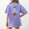 SPED Squad Elf Teacher Matching Christmas Party Pajama Women's Comfort Colors T-Shirt Back Print Violet SPED Squad Elf Teacher Matching Christmas Party Pajama Women's Comfort Colors T-Shirt Back Print Violet