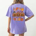 Sped Teacher Crew Thanksgiving Special Education Teacher Women's Comfort Colors T-Shirt Back Print Violet