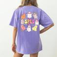 SPED Teacher Halloween Spooky Special Education Team Men Women Kids Women's Comfort Colors T-Shirt Back Print Violet SPED Teacher Halloween Spooky Special Education Team Men Women Kids Women's Comfort Colors T-Shirt Back Print Violet