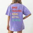 Sped Teacher Man Myth Legend Women's Comfort Colors T-Shirt Back Print Violet