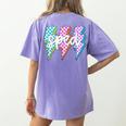 SPED Teacher Squad Lightning Bolt Special Education Women's Comfort Colors T-Shirt Back Print Violet
