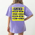 Spelling Bee Pun Halloween Costume For Teachers Women's Comfort Colors T-Shirt Back Print Violet