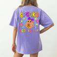 Spooky ESOL Teacher Halloween ESOL Teaching Coquette Women's Comfort Colors T-Shirt Back Print Violet Spooky ESOL Teacher Halloween ESOL Teaching Coquette Women's Comfort Colors T-Shirt Back Print Violet
