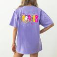 Spooky Halloween Teacher Para Counselor SPED Preppy Boo Kids Women's Comfort Colors T-Shirt Back Print Violet Spooky Halloween Teacher Para Counselor SPED Preppy Boo Kids Women's Comfort Colors T-Shirt Back Print Violet