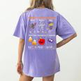 Spooky Syllables Halloween Teacher Student Education Women's Comfort Colors T-Shirt Back Print Violet Spooky Syllables Halloween Teacher Student Education Women's Comfort Colors T-Shirt Back Print Violet