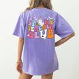 Spooky Teacher Club Halloween Women's Comfort Colors T-Shirt Back Print Violet