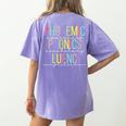 Spring Easter Reading Teacher Science Of Reading Women's Comfort Colors T-Shirt Back Print Violet
