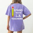 Stand With LA Teachers Tshirt United Los Angeles T Shirt Men Women Kids Women's Comfort Colors T-Shirt Back Print Violet Stand With LA Teachers Tshirt United Los Angeles T Shirt Men Women Kids Women's Comfort Colors T-Shirt Back Print Violet