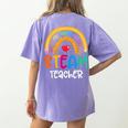 STEAM Teacher Squad Team Crew Back To School STEM Special Women's Comfort Colors T-Shirt Back Print Violet