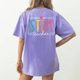 STEM Teacher Science Appreciation Women Back To School Women's Comfort Colors T-Shirt Back Print Violet