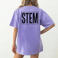 Stem Teacher Science Technology Engineering Math Teachers Women's Comfort Colors T-Shirt Back Print Violet