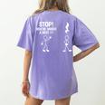 Stop You'Re Under A Rest Music Teacher Women's Comfort Colors T-Shirt Back Print Violet