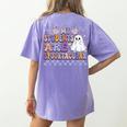 My Students Are Spooktacular Teacher Halloween Vibes Women's Comfort Colors T-Shirt Back Print Violet
