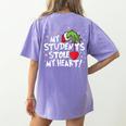 My Students Stole My Heart School Teacher Christmas Men Women Kids Women's Comfort Colors T-Shirt Back Print Violet My Students Stole My Heart School Teacher Christmas Men Women Kids Women's Comfort Colors T-Shirt Back Print Violet