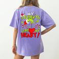 My Students Stole My Heart Teacher Holiday Merry Christmas Women's Comfort Colors T-Shirt Back Print Violet My Students Stole My Heart Teacher Holiday Merry Christmas Women's Comfort Colors T-Shirt Back Print Violet