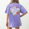 In My Substitute Teacher Era Women's Comfort Colors T-Shirt Back Print Violet