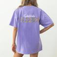 Substitute Teacher Supplies For Teachers Leopard For Men Women Women's Comfort Colors T-Shirt Back Print Violet