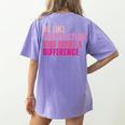 Be Like Subtraction And Make A Difference Math Teacher Women's Comfort Colors T-Shirt Back Print Violet